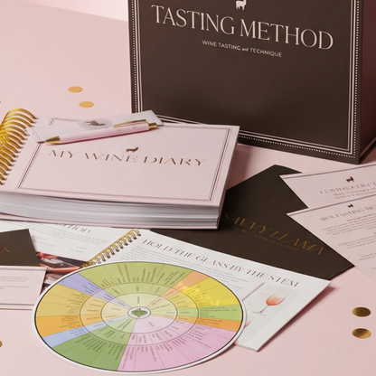 Tasting Kit Essentials on Pink Table