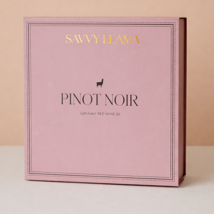 Kit No. 4 of the Savvy Llama Wine Confidence Program — the Pinot Noir Guided Party Kit, the first iconic hosted wine tasting party experience in the guided wine membership for women