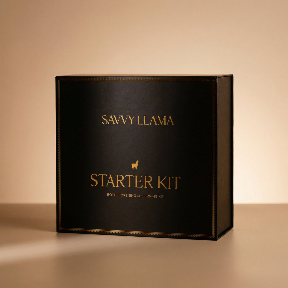 Kit No. 1 of the Savvy Llama Wine Confidence Program — the Wine Enthusiast Starter Kit, the guided opening and serving ritual that begins a woman's wine-confident era
